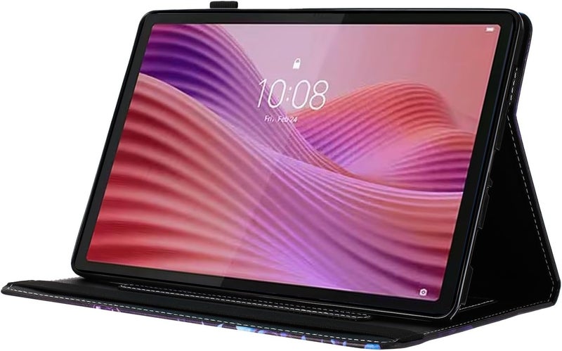 LSPCASA غلاف لـ Lenovo Tab مقاس 10.1 بوصة 2025 بوصة TB-311FU TB-311XU حافظة قابلة للطي من جلد PU واقية لجهاز لوحي مع وظيفة حامل وحامل قلم - غلاف جهاز لوحي لـ Lenovo Tab مقاس 10.1 بوصة - فراشة وقط - Image 2