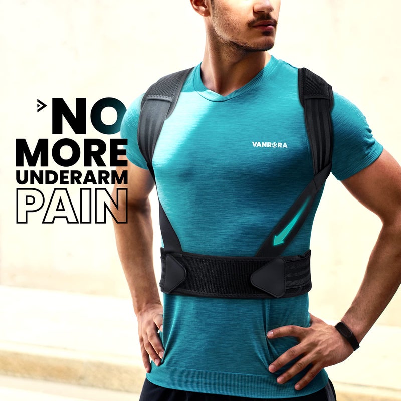 VANRORA Posture Corrector for Women and Men, Back Brace Fully Adjustable & Comfy, Support Straightener for Spine, Back, Neck, Clavicle and Shoulder, Improves Posture and Pain Relief S/M - Image 4