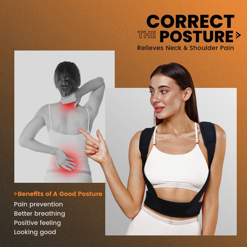 VANRORA Posture Corrector for Women and Men, Back Brace Fully Adjustable & Comfy, Support Straightener for Spine, Back, Neck, Clavicle and Shoulder, Improves Posture and Pain Relief S/M - Image 3
