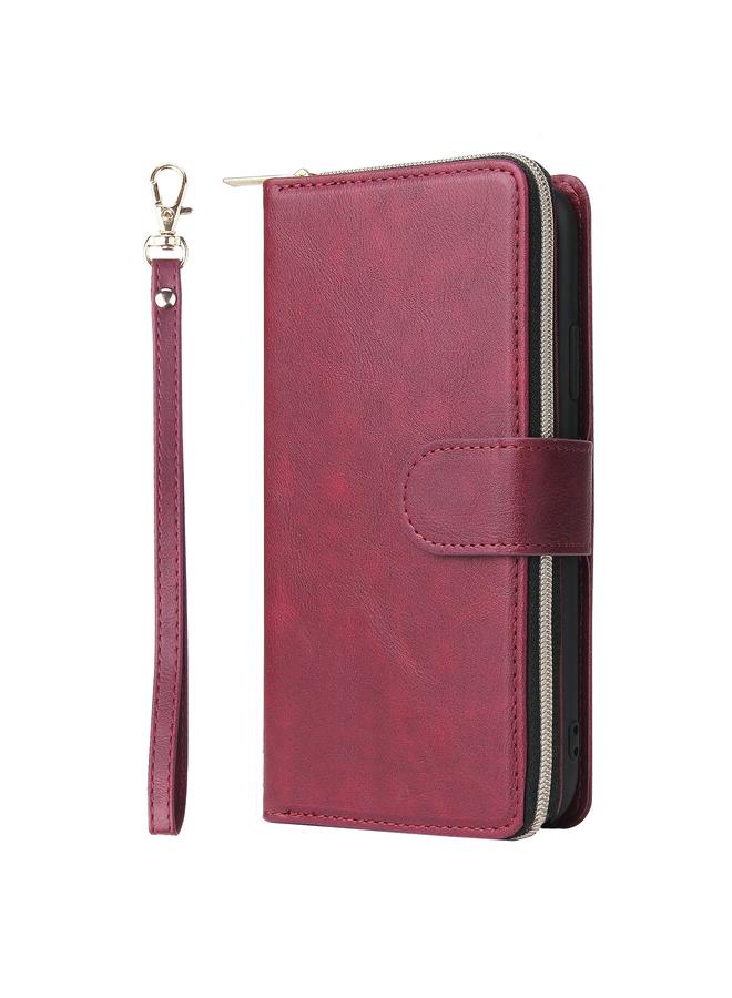 erorex Case For iPhone 11 Pro Zipper Wallet Bag Horizontal Flip PU Leather Case with Holder & 9 Card Slots & Wallet & Lanyard & Photo Frame  - Image 2