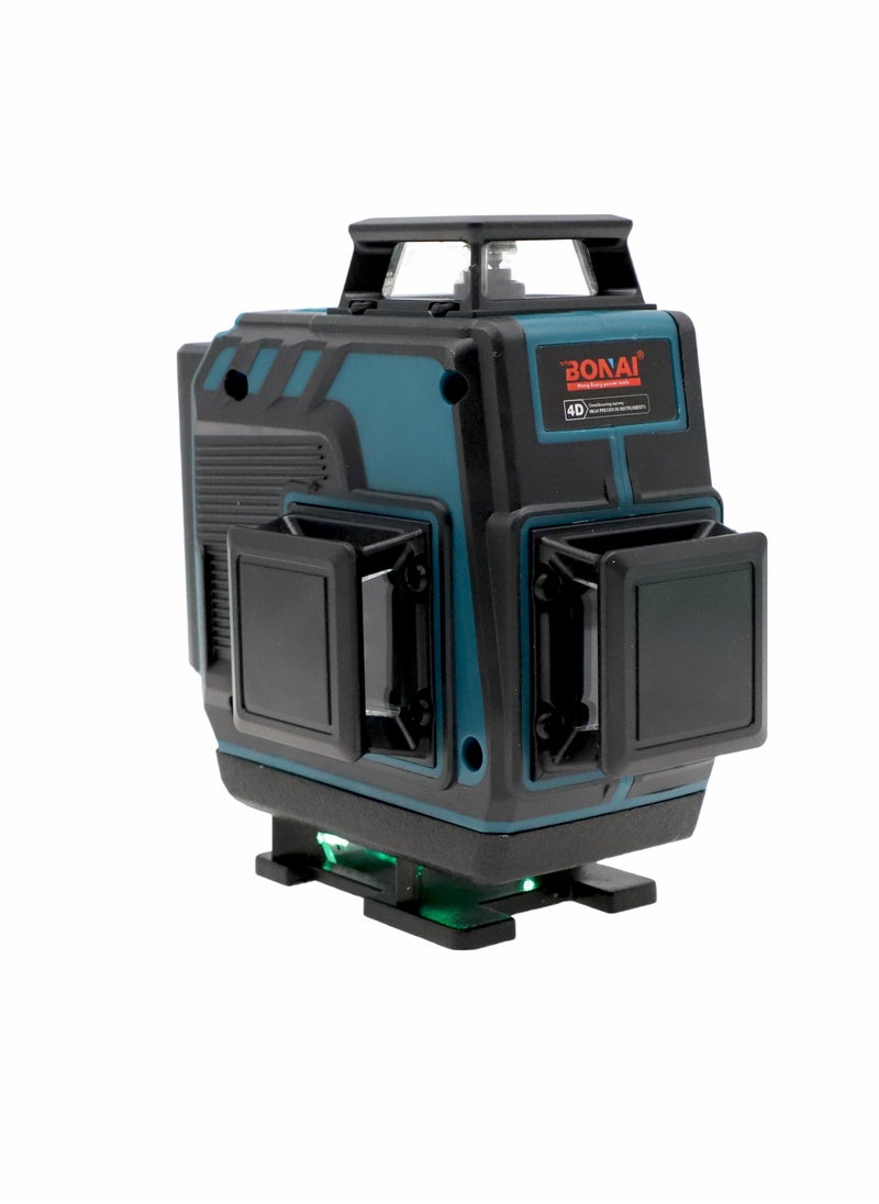 Bonai Multifunctional 4D 16 Lines Laser Level 3° Self-leveling Machine USB Rechargeable Lithium Battery Leveling Tool with Vertical Horizontal Tilt Lines