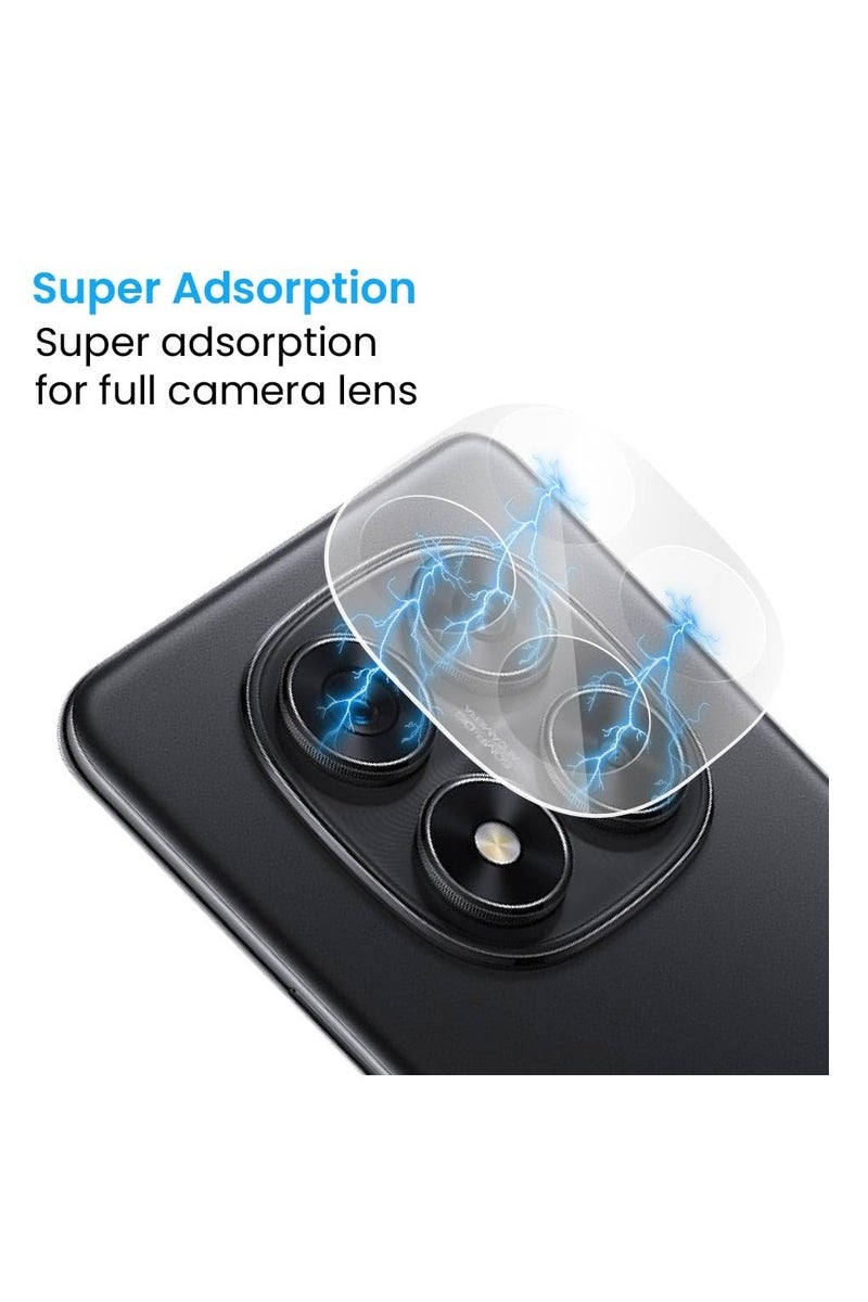 واقي عدسة كاميرا Xiaomi Redmi Note 14 Pro، واقي شاشة من الزجاج المقوى HD [تغطية كاملة] [مضاد للخدش] حماية من السقوط فائق الشفافة/حافظة عدسة رفيعة - شفاف - Image 3