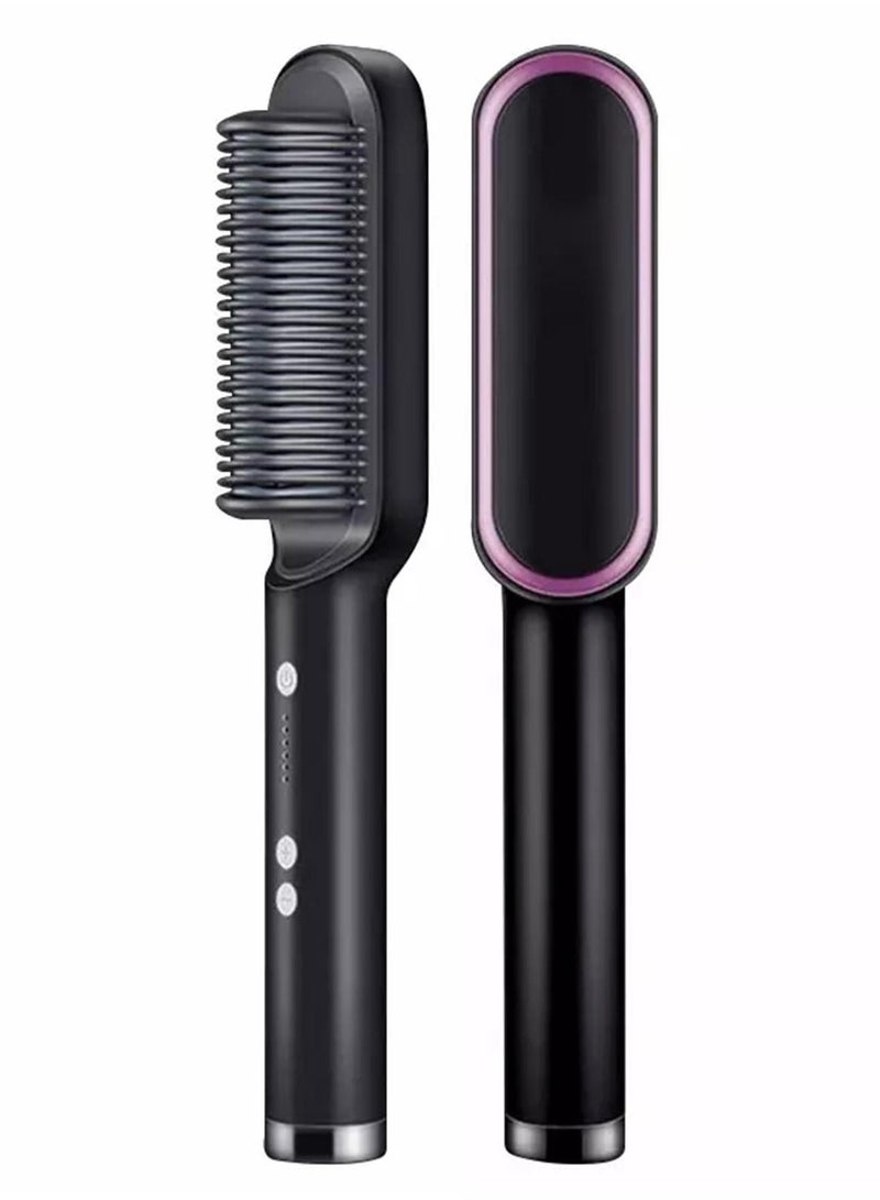 DubaiGallery Straightener Comb Brush For Men & Women, Hair Straightening Electric Hair Brush, Hair Straightener - Image 1