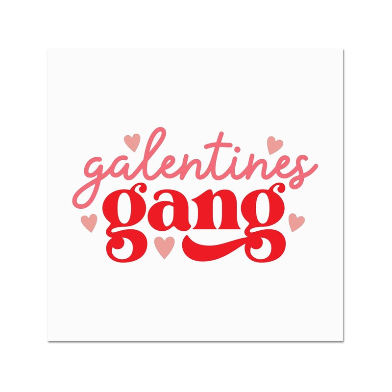 Elyxio 100Pcs Galentines Day Paper Napkins Valentines Day Party Napkins Red Pink Heart Galentine's Gang Decorations Luncheon Cocktail Napkins for Girls Ladies Valentines Party Supplies  - Image 1