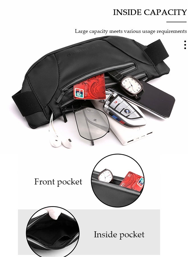 DUNISO Waist Bag for Men and Women Adjustable Crossbody Pack With Reflective Strip Hands-Free Shoulder Bag Carrying All Phones for Outdoors Workout Traveling Casual Running Hiking Cycling - Image 4