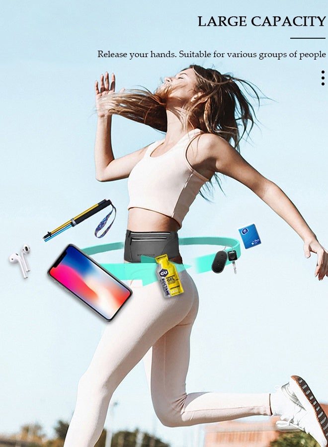 DUNISO Waist Bag for Men and Women Adjustable Crossbody Pack With Reflective Strip Hands-Free Shoulder Bag Carrying All Phones for Outdoors Workout Traveling Casual Running Hiking Cycling - Image 3