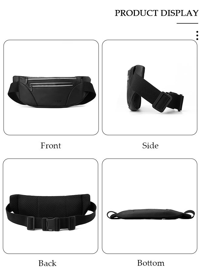 DUNISO Waist Bag for Men and Women Adjustable Crossbody Pack With Reflective Strip Hands-Free Shoulder Bag Carrying All Phones for Outdoors Workout Traveling Casual Running Hiking Cycling - Image 5