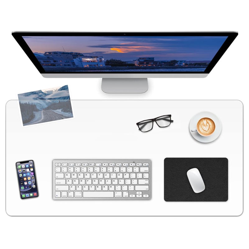 LBJFYHJN Clear Desk Mat, Non-Slip PVC Desk Protector Mat with Round Edge, Heat Resistant & Waterproof Clear Desk Writing Mat for Home and Office (23.6"*11.8") - Image 3