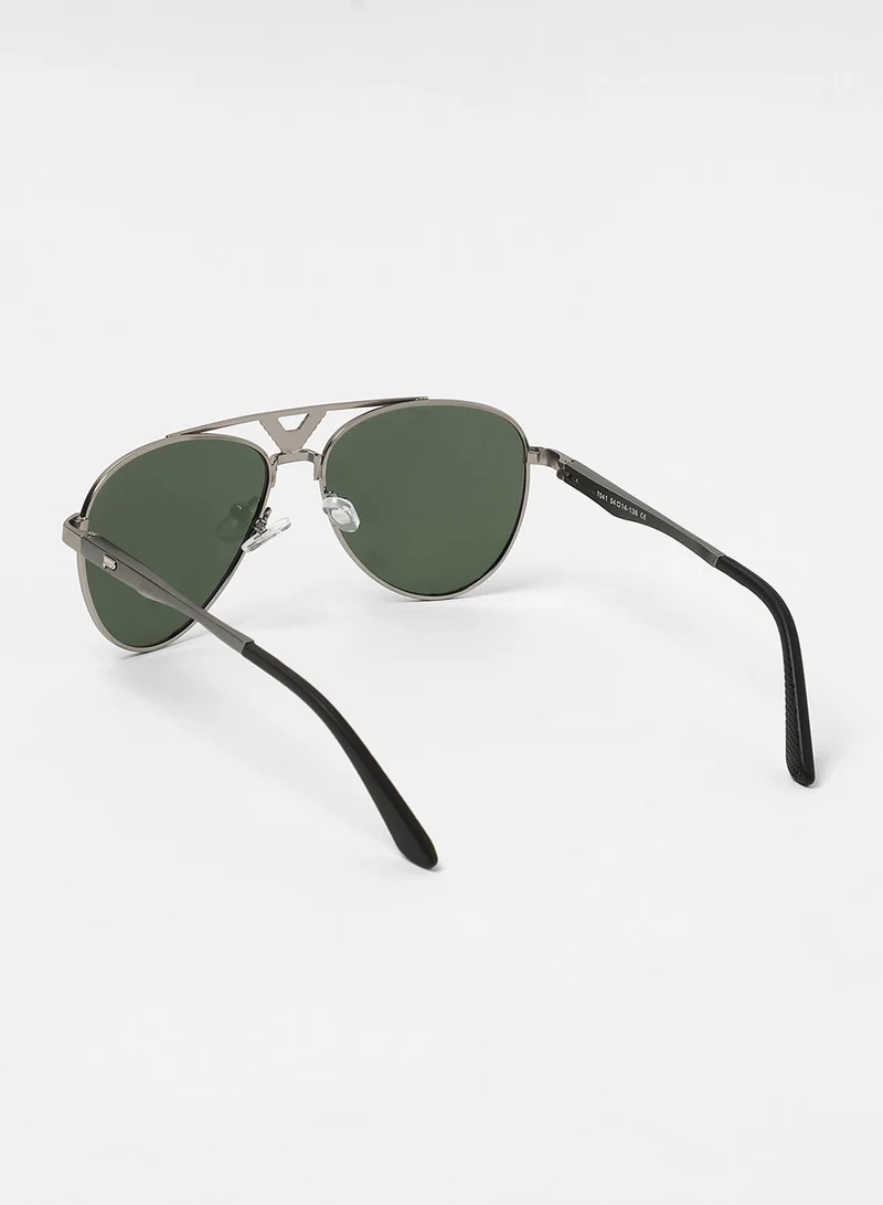 Haute Sauce The V-Bar Aviator Sunglasses - Space Grey