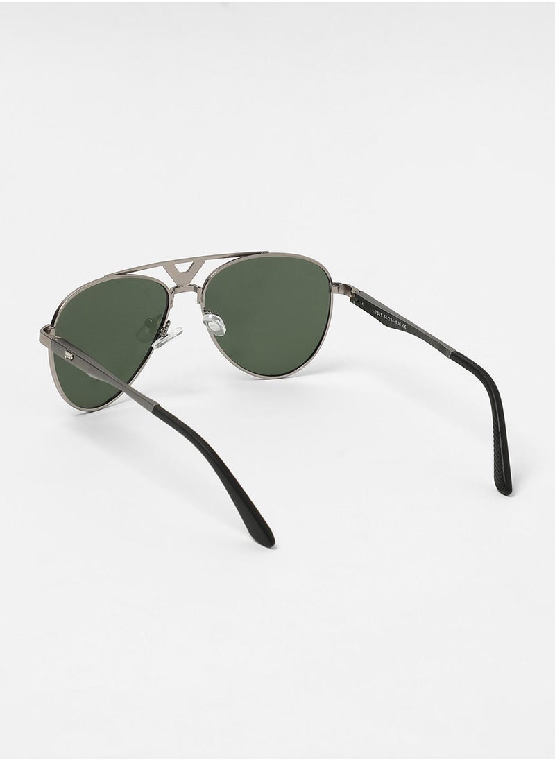 The V-Bar Aviator Sunglasses - Space Grey