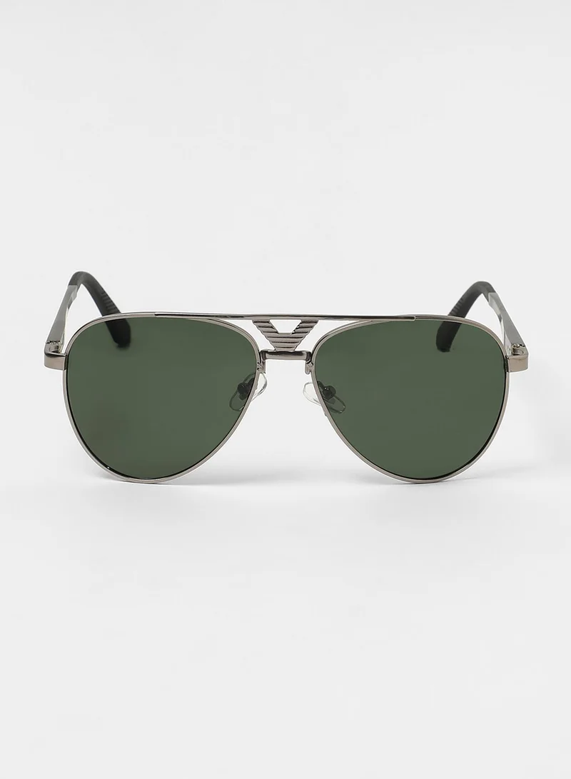 Haute Sauce The V-Bar Aviator Sunglasses - Space Grey