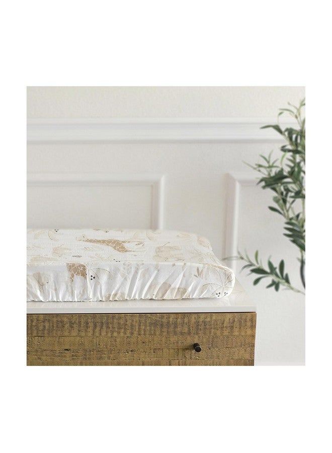 كرين بيبي غطاء وسادة تغيير حفاضات الأطفال من كرين، غطاء خارجي من الساتان القطني بنسبة 100%، مزين بنقشة حيوانات السفاري، مقاس 16 بوصة × 32 بوصة، أغطية وسائد تغيير ملائمة، غطاء وسادة طاولة تغيير حفاضات لغرفة الأطفال أو سجل الطفل أو هدية استحمام - Image 4