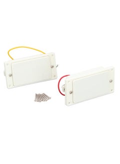 Thoraya 2PCS Closed Electric Guitar Pickup Double Coil Humbucker Pickup Replacement for Guitar Neck and Bridge White  - Image 1