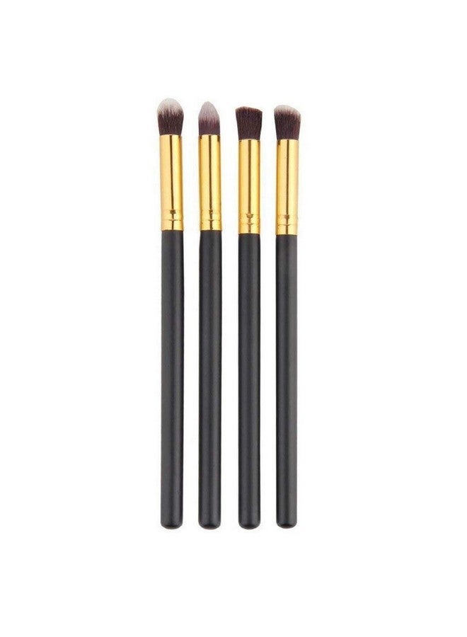 adbeni 4Pcs/Set Professional Eye Brushes Set Foundation Mascara Blending Pencil Brushes Makeup Tools Cosmetic Black Brush,Black - Image 1