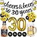 Joymee 30 Years Anniversary Decorations Cheers Beers to 30 Years Banner Thirty Sign Latex Balloon 40 inch 30 Gold Balloon 35 inch Cheers Beers Cups Foil Balloon for 30th birthday Wedding Party Supplies - Image 3