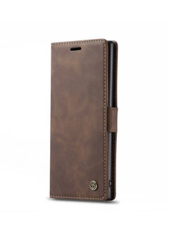 CaseMe CaseMe Samsung Galaxy Note 10 Plus Case Wallet, for Samsung Galaxy Note 10 Plus Wallet Case Book Folding Flip Folio Case with Magnetic Kickstand Card Slots Protective Cover  - Coffee  - Image 2