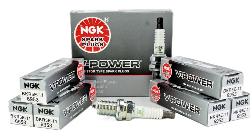 NGK 6 شمعات احتراق NGK 6953 BKR5E11 V-Power جديدة - Image 5