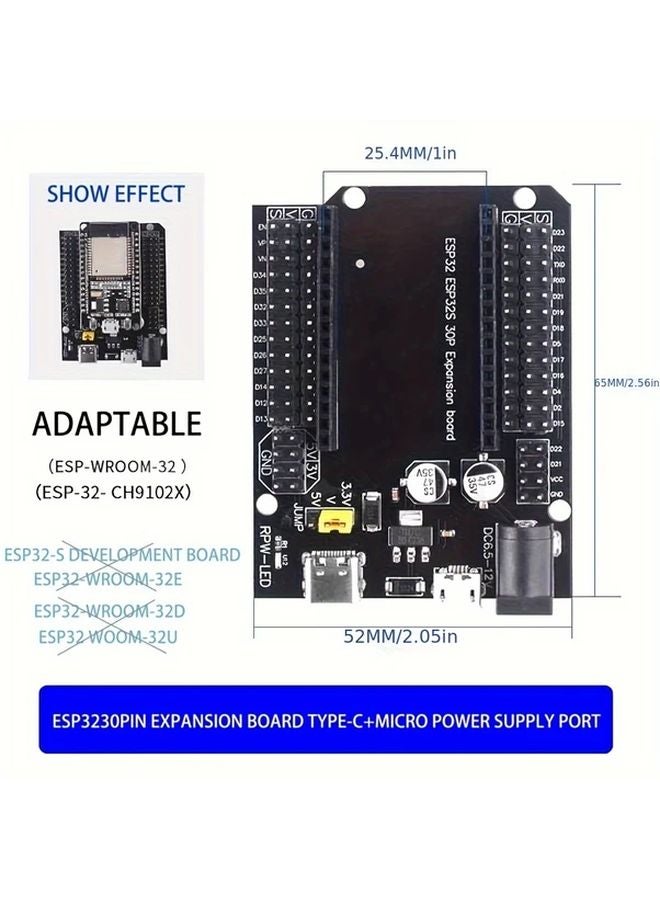 5 قطع لوحة تطوير ESP32 ESP WROOM 32 ثنائي النواة منخفض الطاقة جدًا مايكرو USB - Image 4