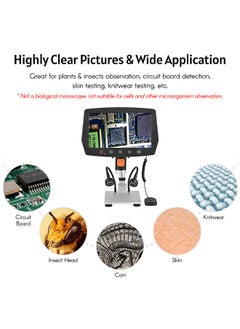 Generic 50-1000X 1080P High Resolution USB Digital Microscope with 9 Inch Large Clear Screen Remote Control for Plant Insect Observation Industrial Circuit Board Detection  - Image 5