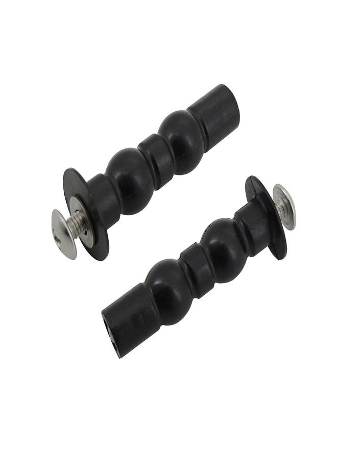 Lychee Light Toilet Seat Hinge Screw 2 Pack,Compatible with TOTO Toilet,Expanding Rubber Bolt Top Nuts Set for Top Mount Toilet Seat Tightening Kit Replacement (Black Rubber Screws-2PACK) - Image 4