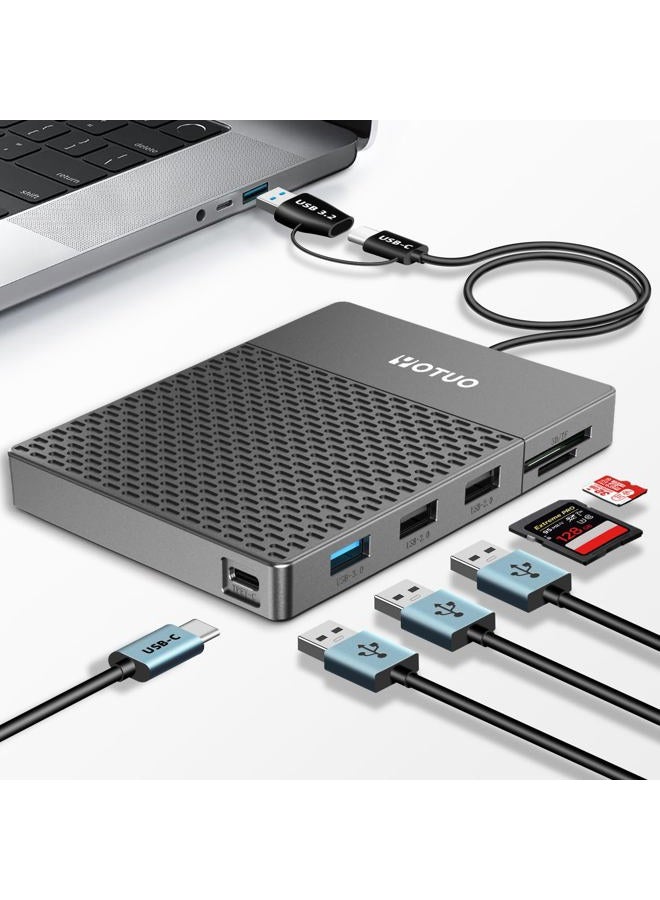 YOTUO Docking Station External Hard Drive Storage, USB-C Hub + HDD 7-in-1, USB 3.0, SD/TF Card, HDD for Windows, Mac, Android, TV, Phone, Laptop, Desktop, PC (Space Black, 1TB+Docking Station) - Image 1