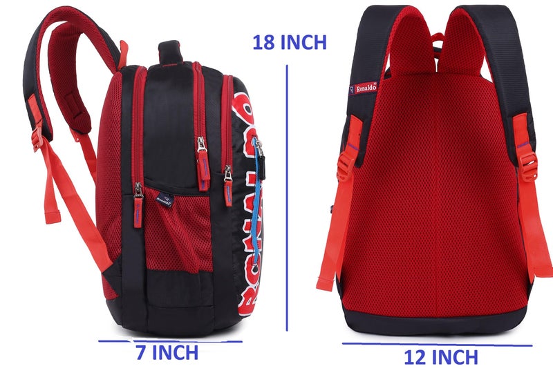 Ronaldo School Bag 18 Inch Cristiano Printed Travel Daytrip Office College Backpack for Girls & Boys Multi-Purpose Bag - Image 4