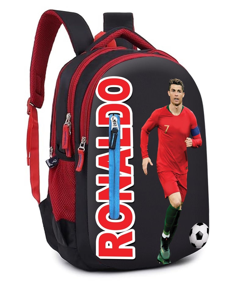 Ronaldo School Bag 18 Inch Cristiano Printed Travel Daytrip Office College Backpack for Girls & Boys Multi-Purpose Bag - Image 3