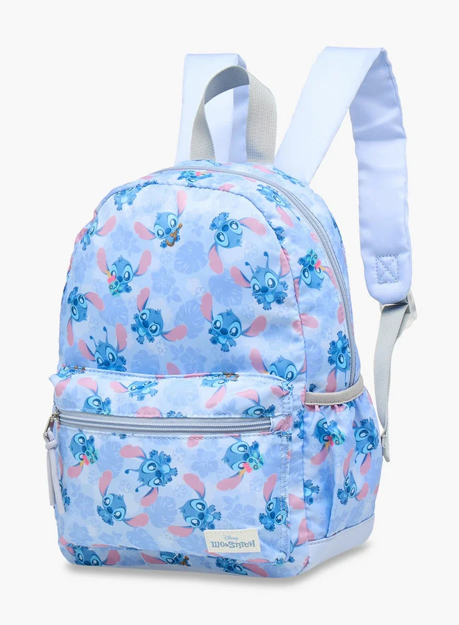 ديزني Girls Stitch Print School Backpack with Adjustable Shoulder Straps - 13x30x38 cm