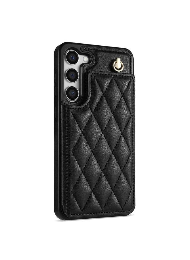 اس-توب جراب لهاتف Samsung Galaxy S23+ 5G مع فتحات بطاقات مزدوجة على شكل معين مع حبل - Image 2