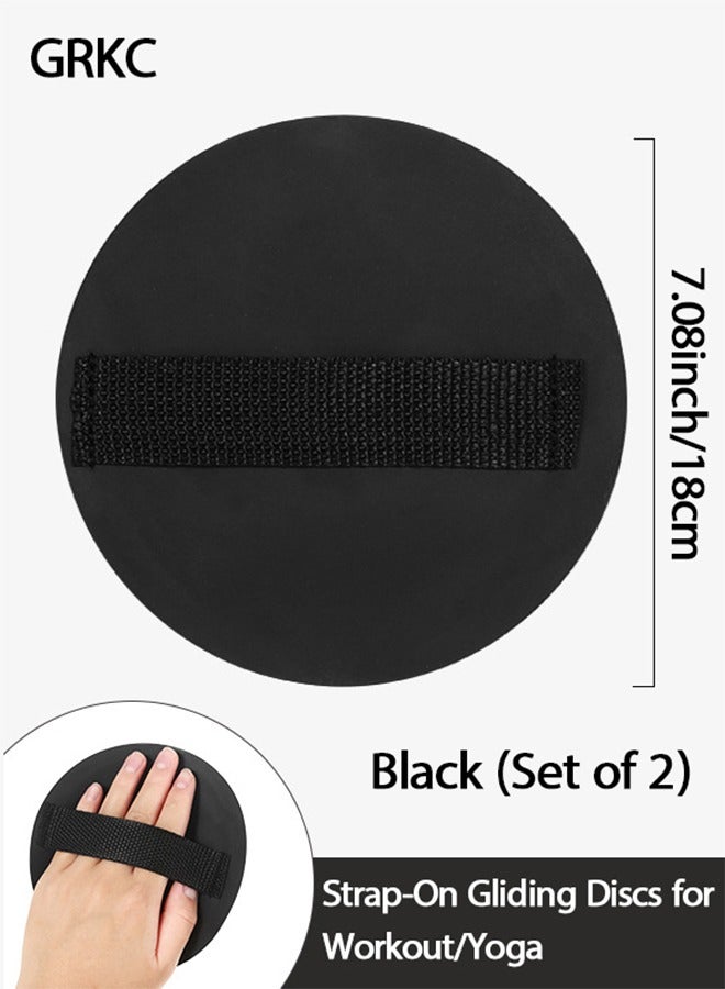 GRKC Strap-On Core Sliders for Full Body Workout – 2 Pack Gliding Discs with Hand & Foot Loops for Core Strength and Ab Training, Home & Outdoor Use - Image 1