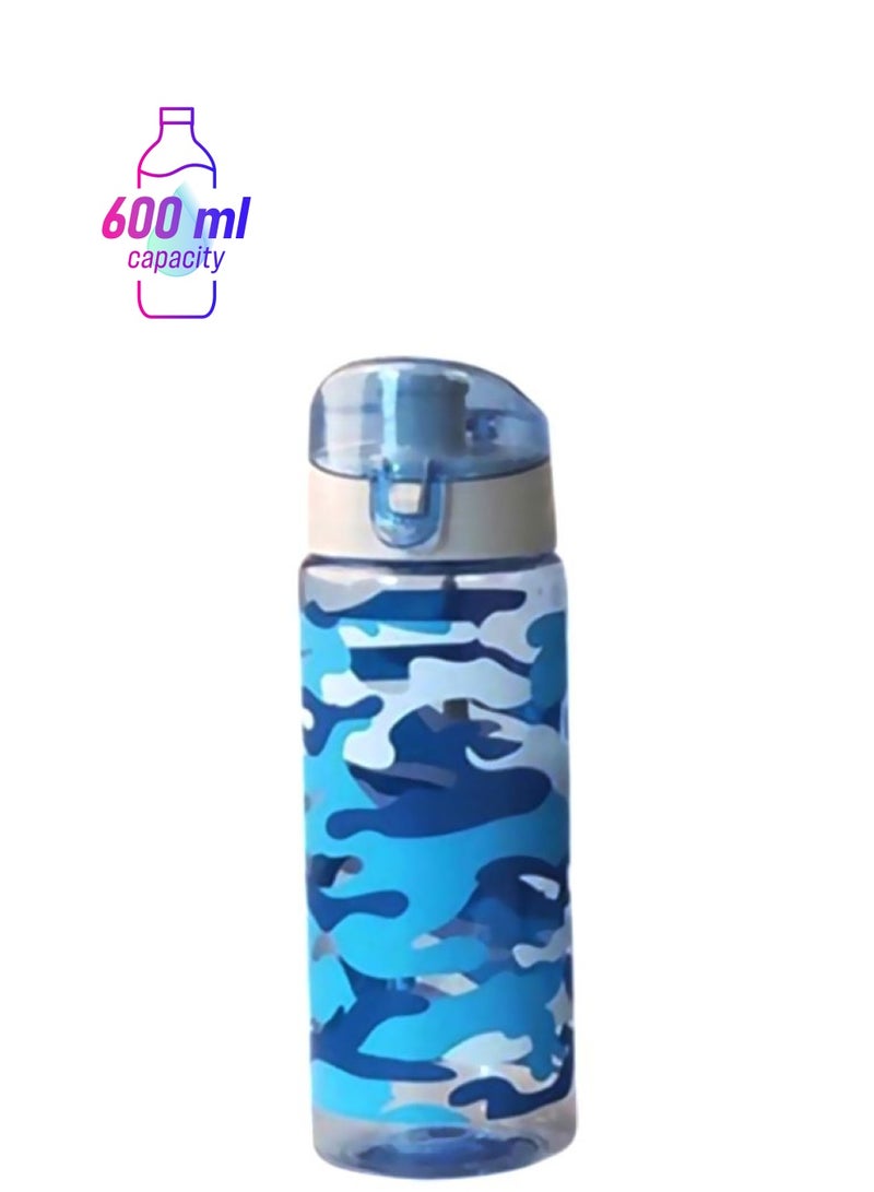 بيوينتي زجاجة مياه مبتكرة أزرق/رمادي/أبيض 21.5x7.1سم - Image 1