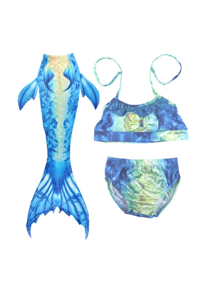 Children's Mermaid Swimsuit Clothing Beach Bikini Swimsuit Baby Children's Fish Tail Wearing Flippers