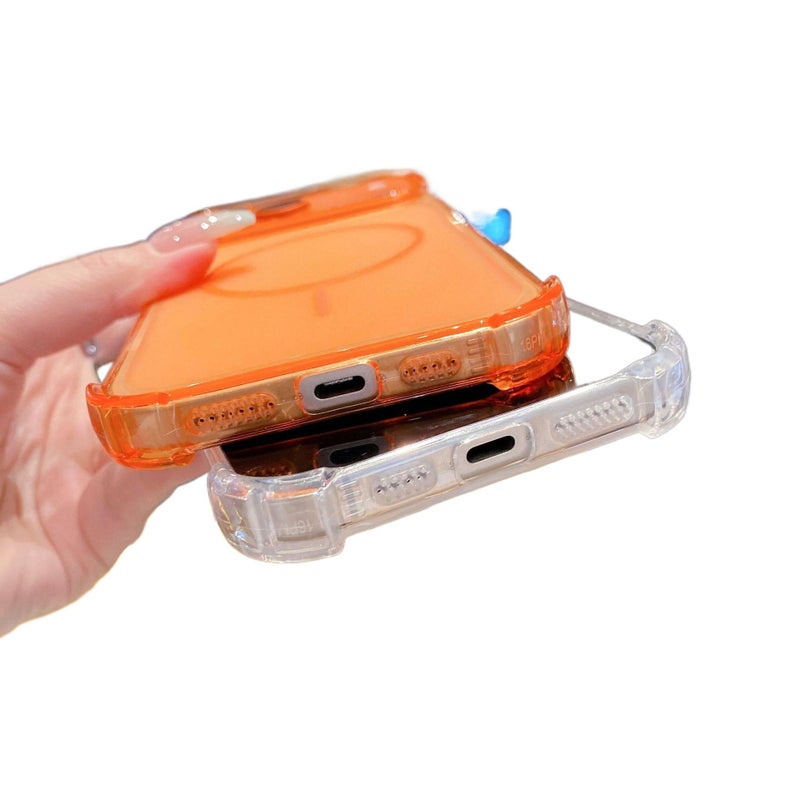 PC Protective Case for iPhone 12 Pro Max with Drop Protection and Full Coverage plus Shockproof plus Matte Finish plus Anti-Slip Grip in Orange - Veloris - Image 4