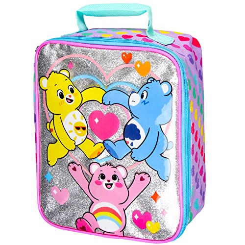 Bioworld Carebears Lunch Tote Clear Design With Iridescent Underlay Lunch Bag Box 10 - Image 1