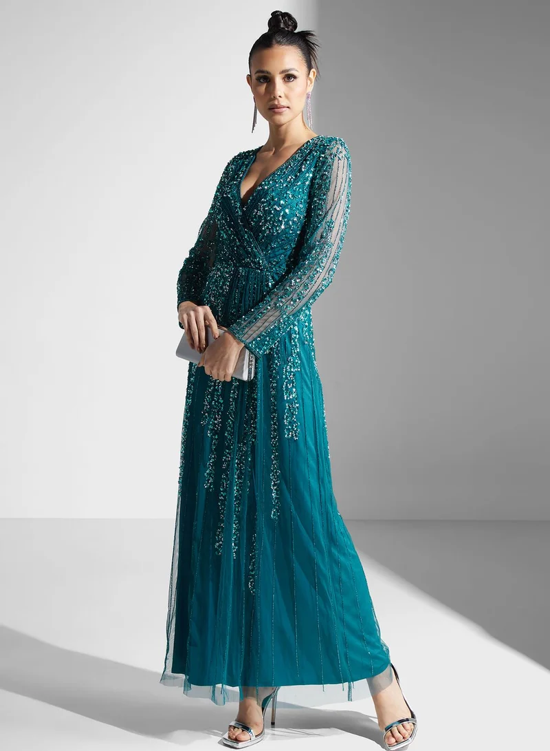 Namshi x Dima Sequin Embellished Dress