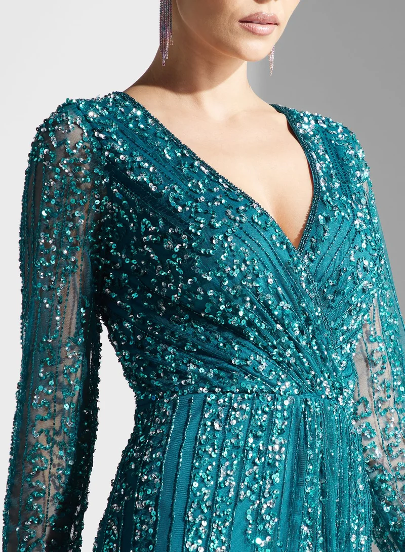 Namshi x Dima Sequin Embellished Dress
