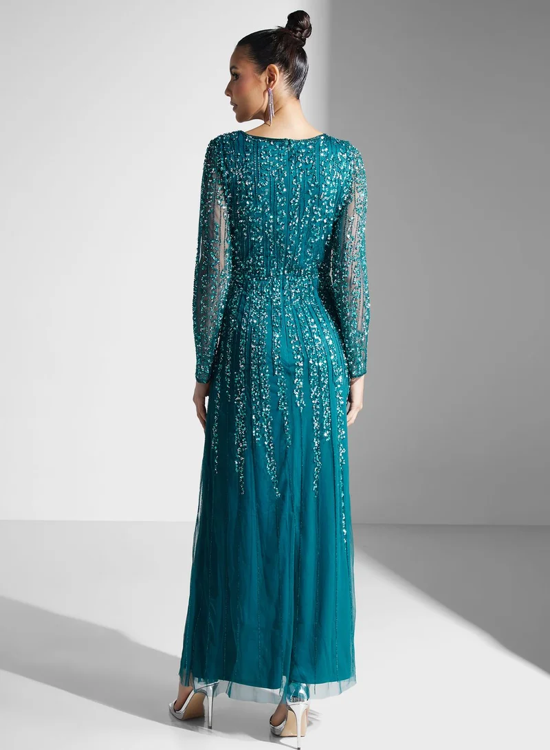 Namshi x Dima Sequin Embellished Dress