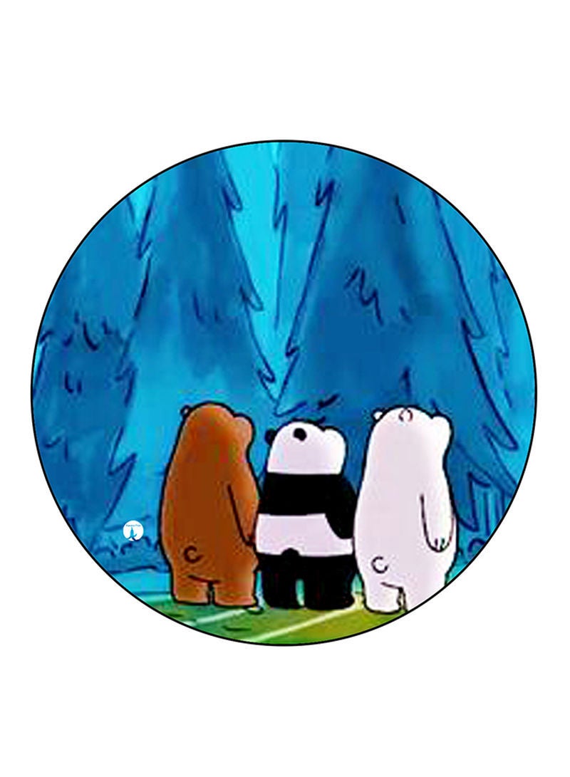 RKN We Bare Bears Printed Mouse Pad  Round  Multicolour