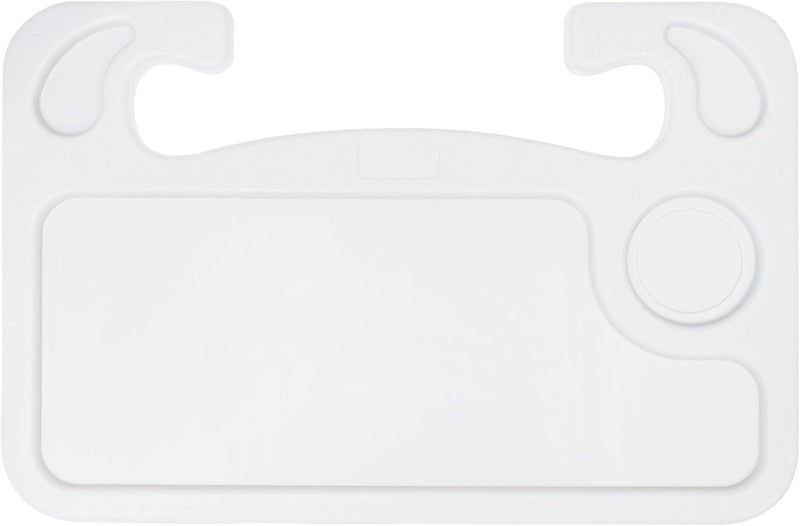 lebogner Rectangular Steering Wheel Tray, White, Tablet, Laptop, iPad, Notebook, Car Food Tray - Image 2