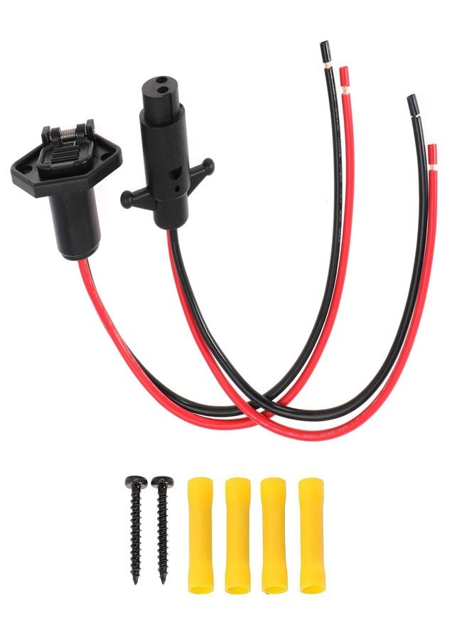 Kicofyee 10 Gauge Trolling Motor Plug 2 Wire 12V-24V Compatible with Minn Kota Marine Boat Waterproof Trolling Motor Quick Connect (Plug-FM10) - Image 1