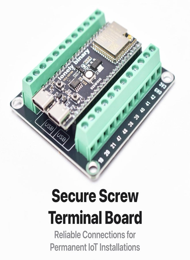 LONELY BINARY لوحة تطوير LONELY BINARY ESP32-S3 إصدار الذهب - 16MB فلاش 8MB PSRAM مزدوج USB-C واي فاي بلوتوث لمشاريع Arduino IoT، MicroPython و ESP-IDF N16R8 (حزمة 3 قطع IPEX جميع الأطراف) - Image 5
