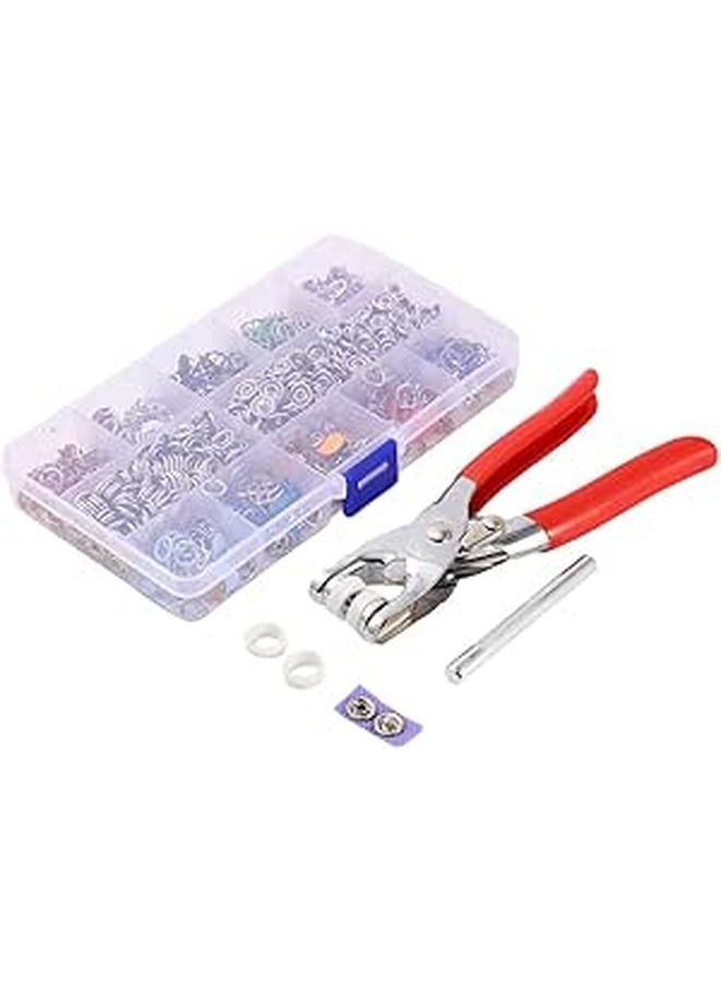 200 Sets 10mm Snap Fasteners Kit With Installation Tool For DIY Sewing Crafts - Image 1