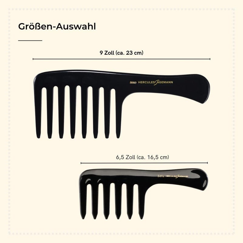 Hercules Sägemann Magic Star Wide Tooth Comb - 9 Inches for Curly and Afro Hair - Image 4