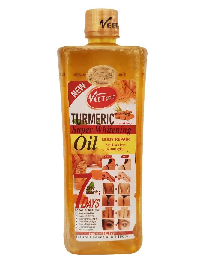 Veet Turmeric Face and Body Super Whitening Body Repair Oil 1000ml