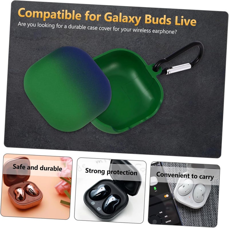 DOITOOL 2pcs Protective Earphone Case for Buds Live Gradient Matte Cover Humidity Resistant Portable Organizer for Travel Daily Use - Image 2