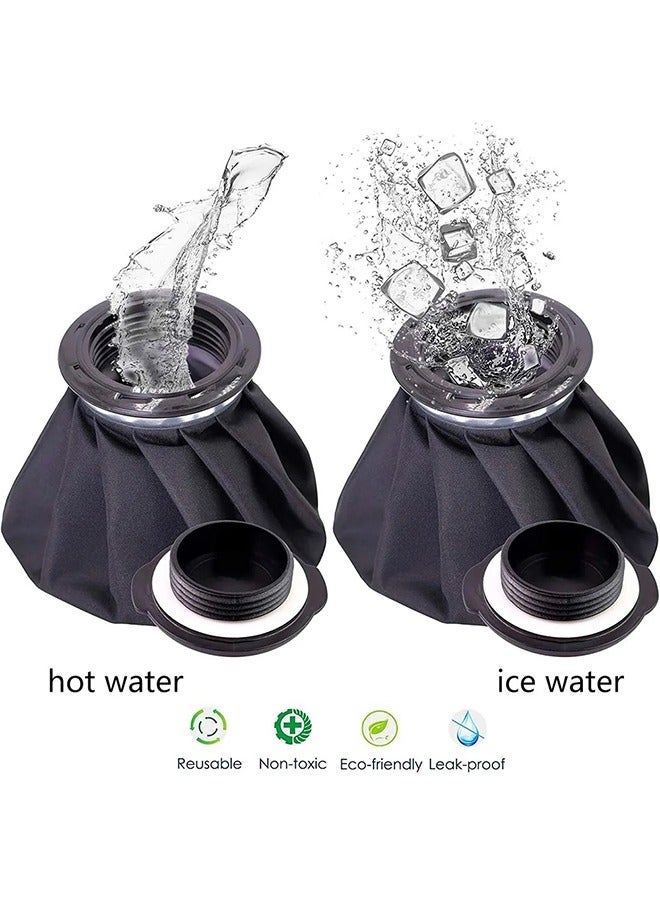 أكياس ثلج للإصابات،طقم أكياس علاج ساخن وبارد مع رباط داعم،كيس ثلج مرن ومانع للتسرب لتخفيف الآلام والإصابات، 3 قطع - Image 3