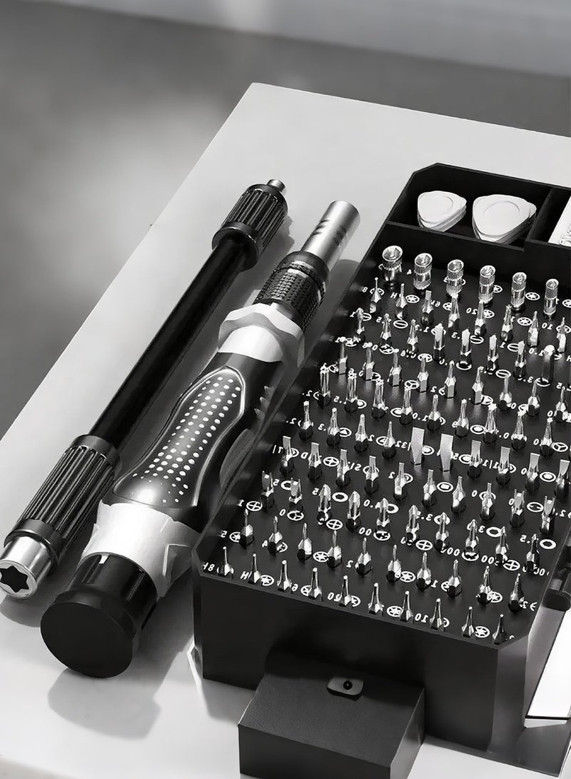 115-in-1 Precision Screwdriver Set, Durable Mini Professional Magnetic Repair Tool Kit, Small Screwdriver for Phone, Computer, Watch, Laptop, Macbook, Eyeglass Black&White - Image 3