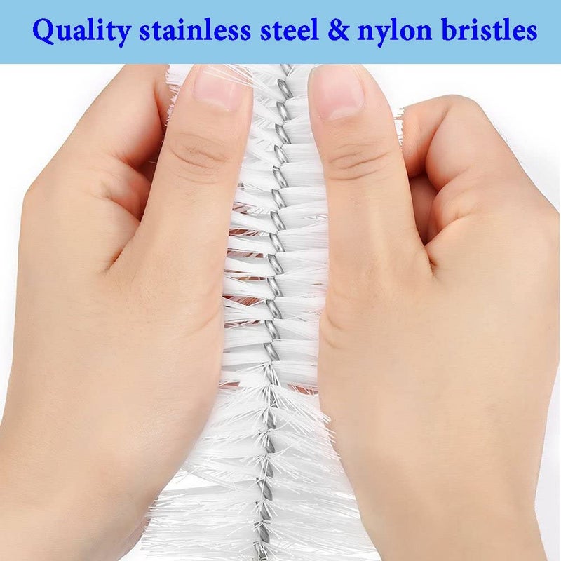 Haomaomao Bottle Brush, Bendable Long Handle Cleaner Brushes for Cleaning Neck Bottles, Baby Bottles, Water Bottles, Tumblers, Flask, Bird Feeder, Vase and Home Kitchen Sink Cleaning Brush - Image 2