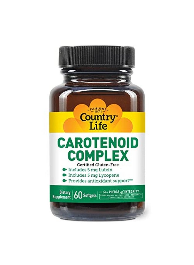 Country Life Carotenoid Complex 60 Softgels Certified Gluten Free - Image 1