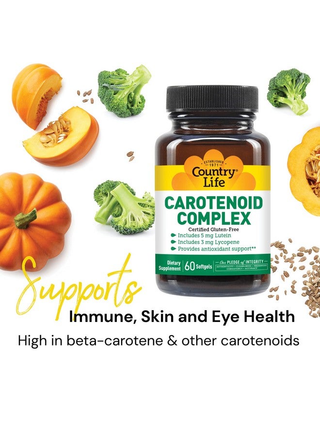 Country Life Carotenoid Complex 60 Softgels Certified Gluten Free - Image 4